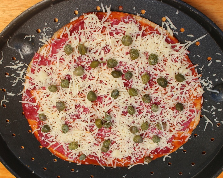 R pizza salami cruda RED